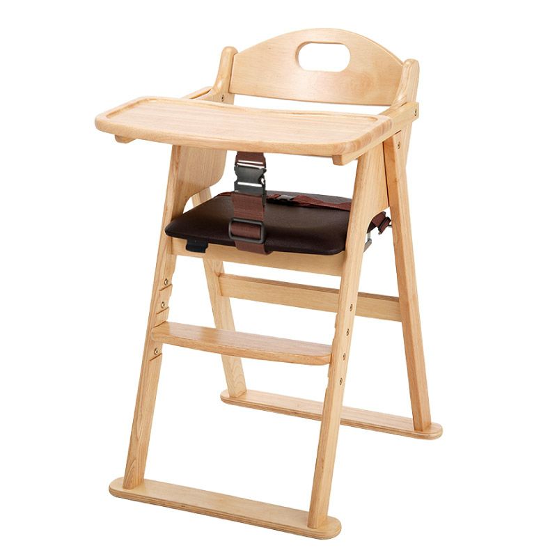 カトージ  木製ワイドハイチェア(テーブル付き・座席クッション付き・腰ベルト付き)ワイドサイズでゆったり座れ成長に合わせてステップの高さを調節できるベビーチェア【使用期間：7ヶ月頃～60ヶ月】